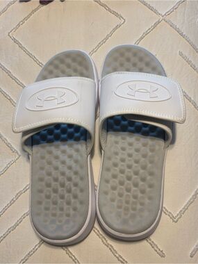 Men’s Under Armour White Adjustable Slide Sandals